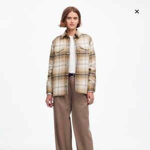 BNWT Madewell flannel shirt-jacket in plaid *pockets!*